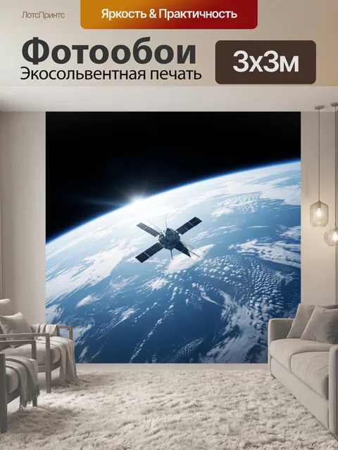 Фотообои Космический спутник над Землей