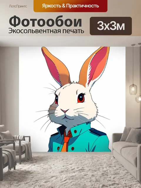 Фотообои кролик минимализм