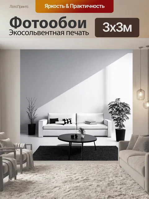 Фотообои в стиле минимализм с простыми линиями и формами в черно-белой гамме для современного интерьера