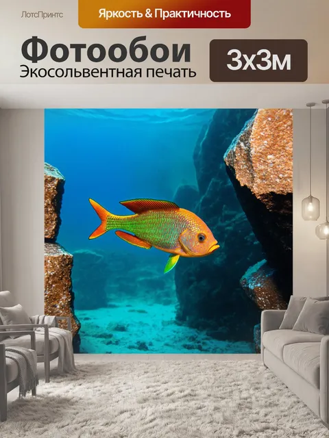 Фотообои в горах подводного мира находится рыба