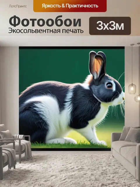 Фотообои с кроликом минимал