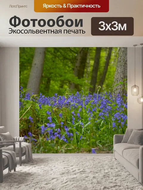 Фотообои Цветы в лесу
