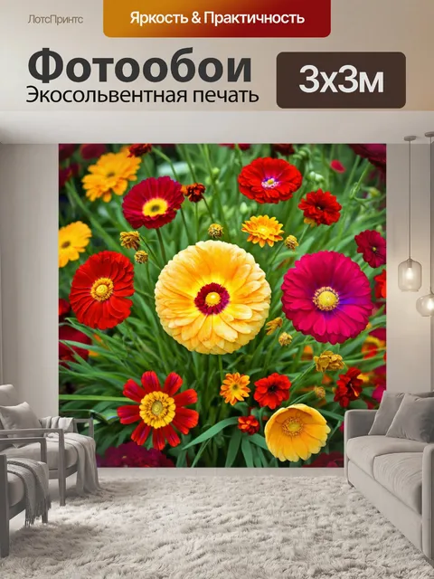 Фотообои цветы в стиле модернизм вследствие исторического искусства