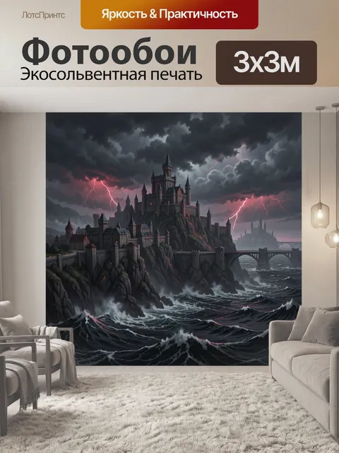 Фотообои Замок на скалистом берегу