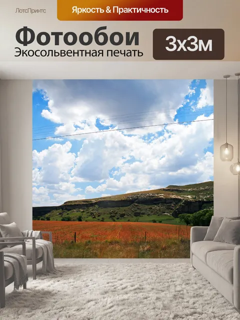 Фотообои Поле и горы