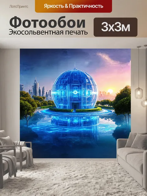 Фотообои гигантская синяя структура