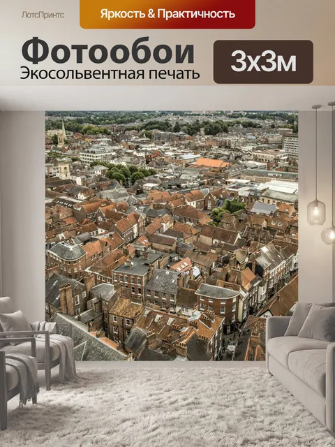 Фотообои Крыши и много домов