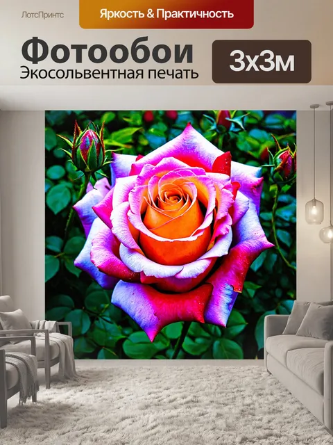 Фотообои розы в стиле граффити, использование редких и экзотических видов цветов для уникальности