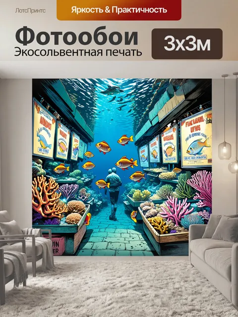 Фотообои оживлённый подводный рынок