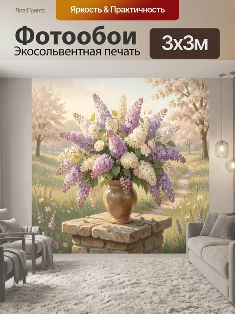 Фотообои Букет сирени в саду