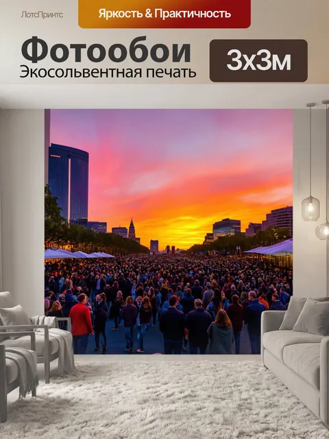 Фотообои закат в культовом месте города