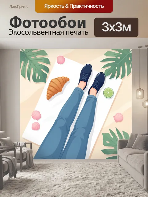 Фотообои Летний пляжный отдых сверху