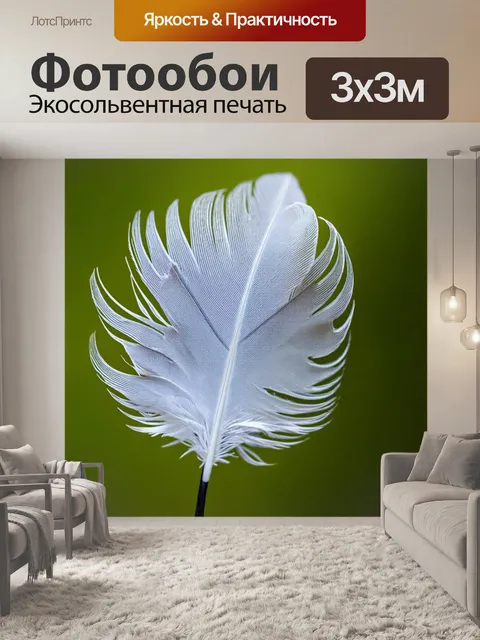 Фотообои с пером