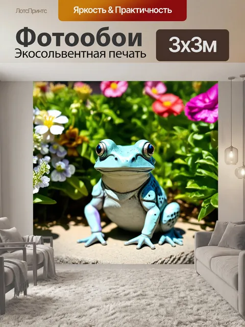 Фотообои фигурка жабы из бетона