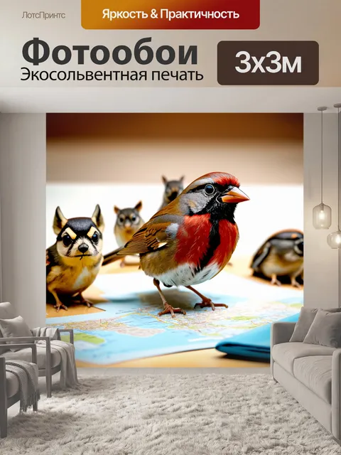 Фотообои возвышенный воробей-советник