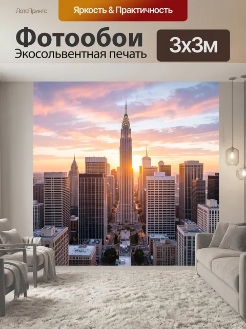 Фотообои Нью-Йорк на закате