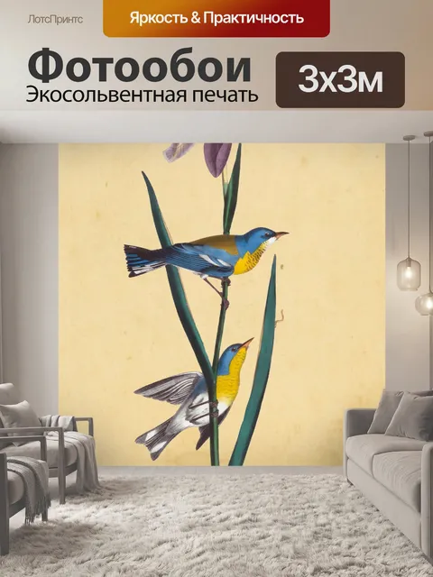 Фотообои Птицы Урожай фон