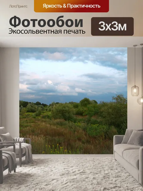 Фотообои Осенний пейзаж деревья небо