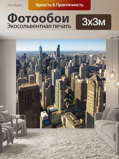Фотообои Аэрофотосъемка Чикаго
