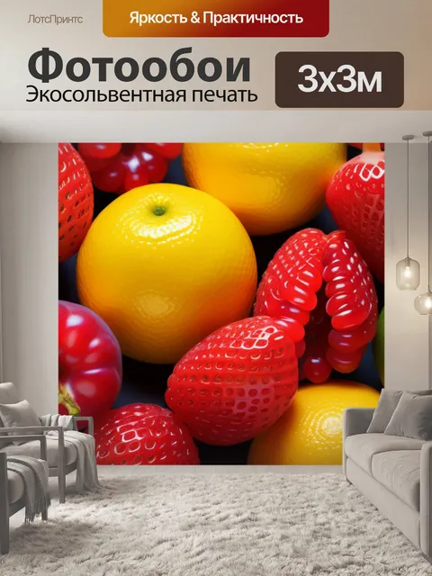 Фотообои с фруктами минимал