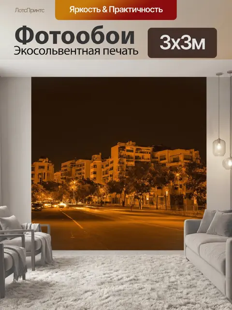 Фотообои ночь в стиле сепия
