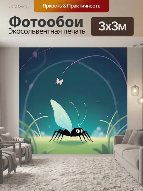 Фотообои паук минимализм