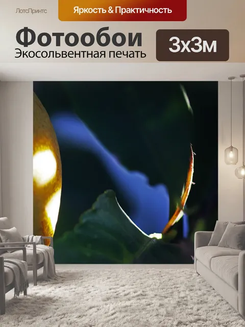 Фотообои солнечный свет на коже лимона