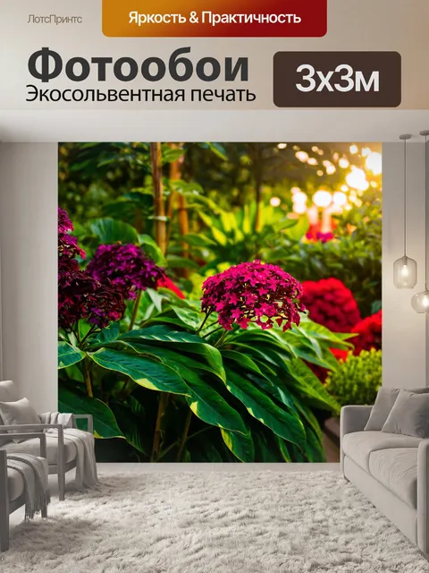 Фотообои утро в ботаническом саду