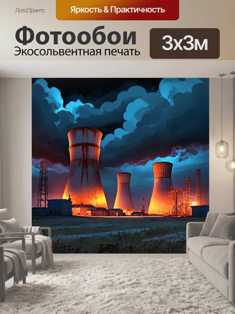 Фотообои опасный радиационный пейзаж: мрачные