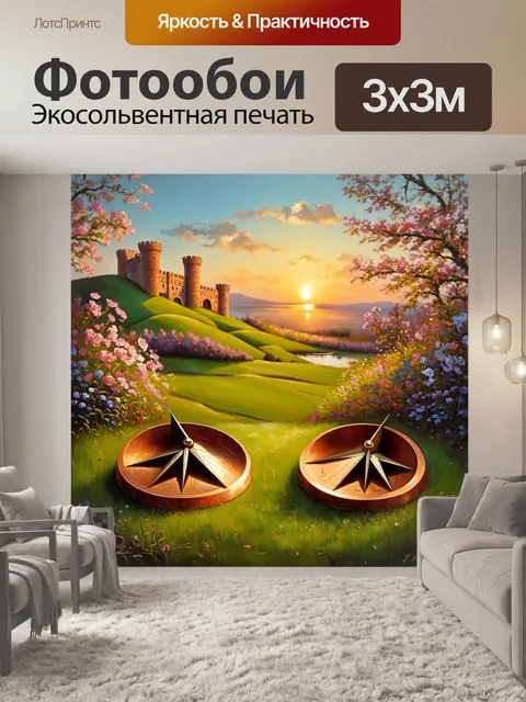 Фотообои на фоне старинного замка