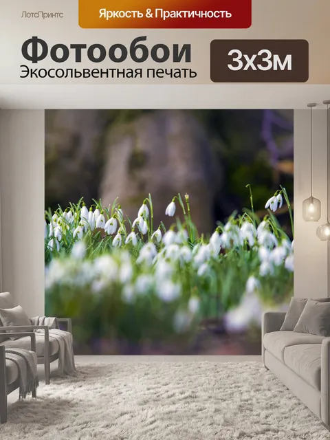 Фотообои Подснежники