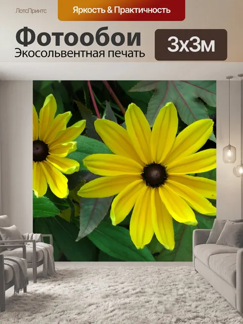 Фотообои Красивые желтые цветы