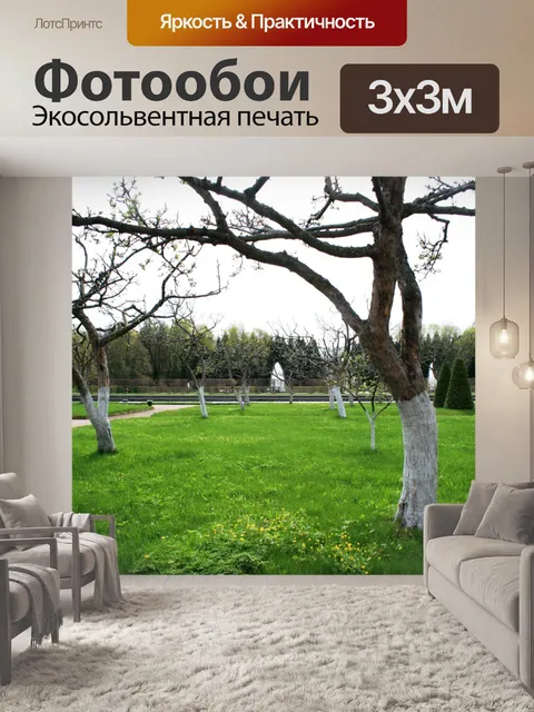 Фотообои деревья с побелки