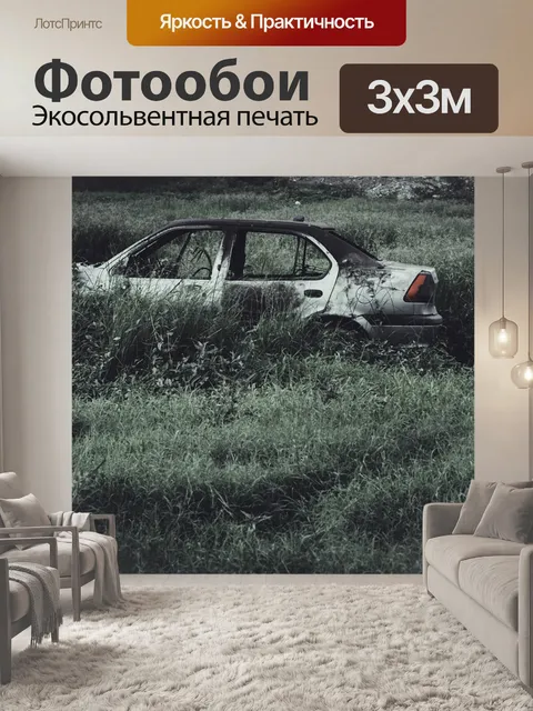 Фотообои Брошенный автомобиль
