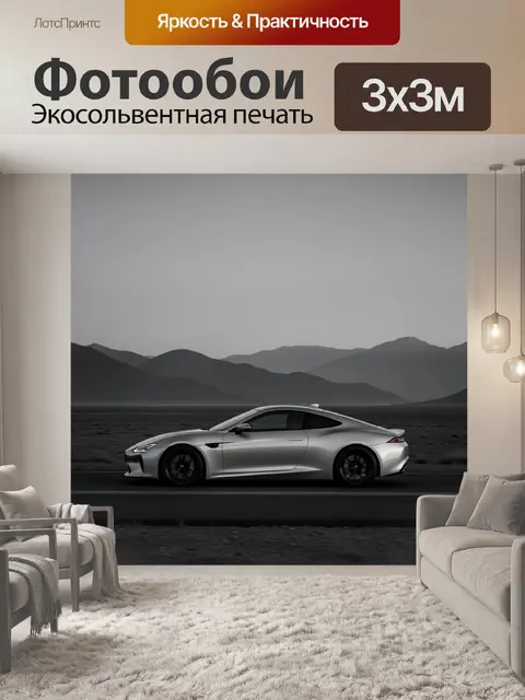 Фотообои Спортивное купе на шоссе