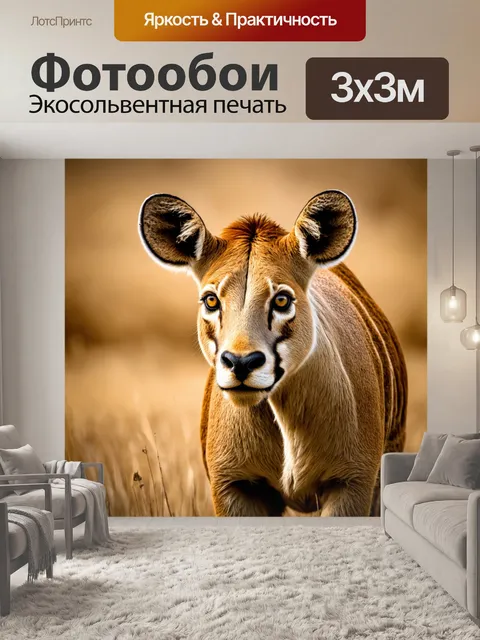 Фотообои животные в стиле сепия