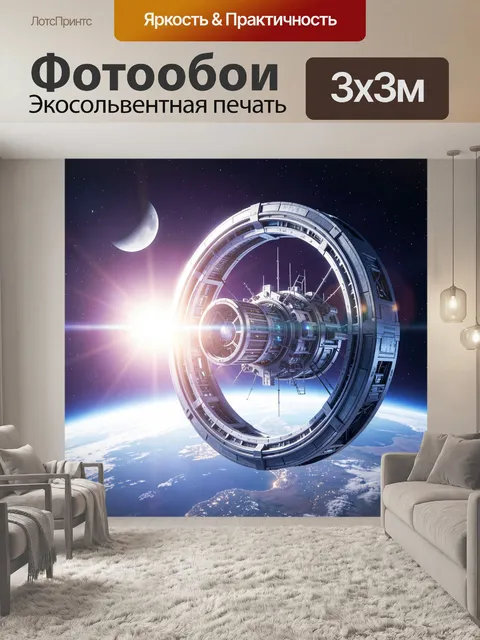 Фотообои Космическая станция над Землей