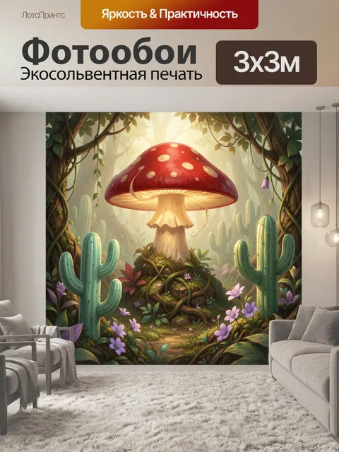 Фотообои Сказочный грибной лес