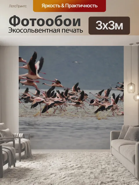 Фотообои Фламинго