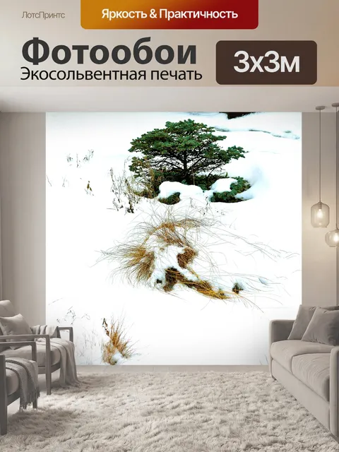 Фотообои под снегом