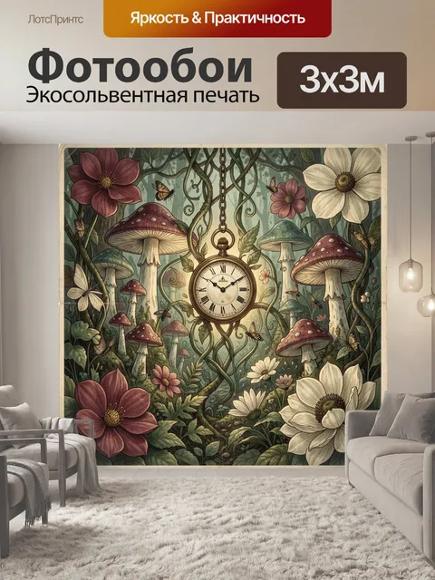 Фотообои Магический сад грибов