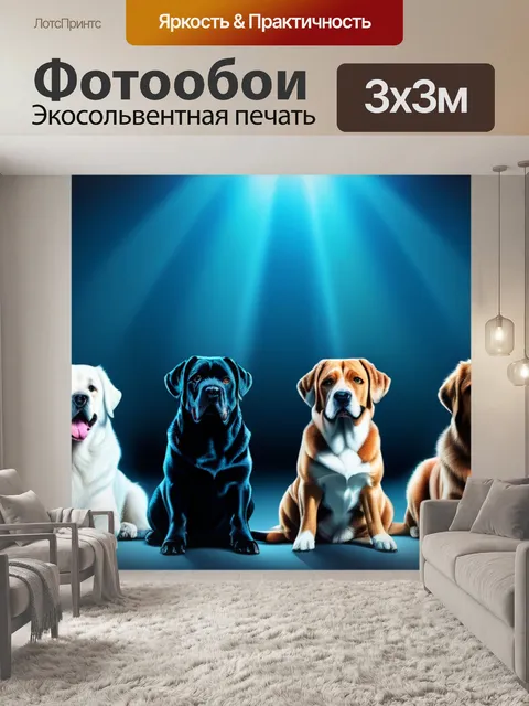 Фотообои с породами собак