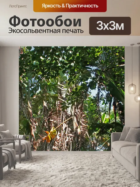 Фотообои затухающая тропическая растительность