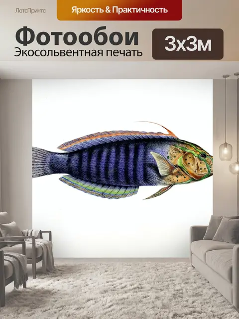 Фотообои Рыба тропических старинных искусства