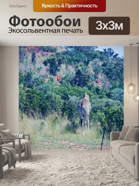 Фотообои жираф со спины