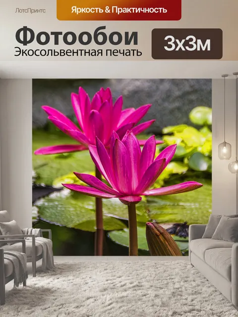 Фотообои Цветы розовые лилии