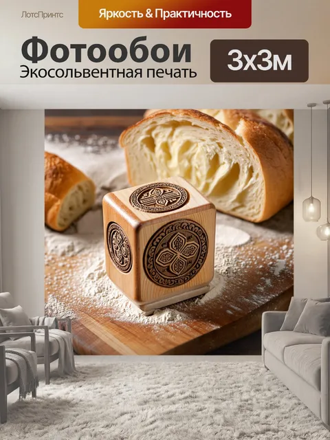 Фотообои изображение старинного деревянного штампа