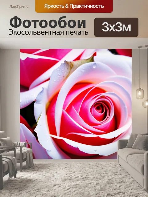 Фотообои с розами минимал