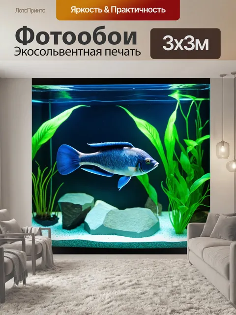 Фотообои аквариум в минималистичном стиле