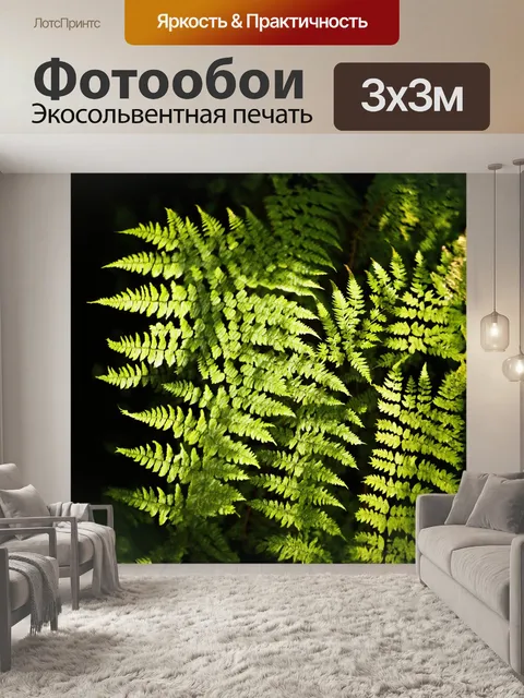 Фотообои необычное соединение листьев папоротника